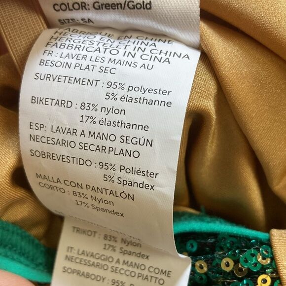 Revolution “Girls Night Out” Green Gold Sequin Girls Dance Dress Size SA - Picture 9 of 9